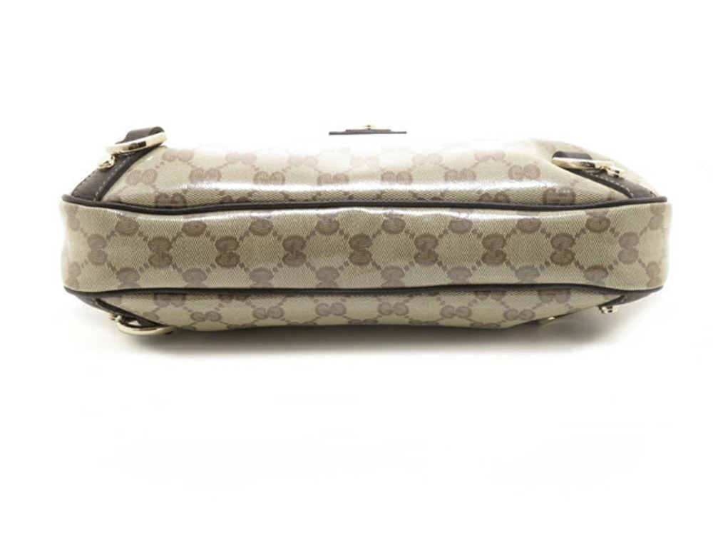 Gucci GG Crystal Abbey Hobo Bag Beige Cream Dark Brown - Picture 6 of 9